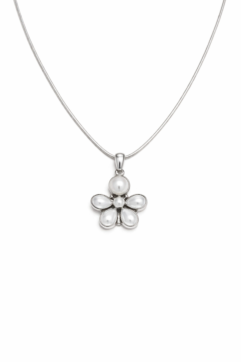 Floral Pearl Pendant Necklace
