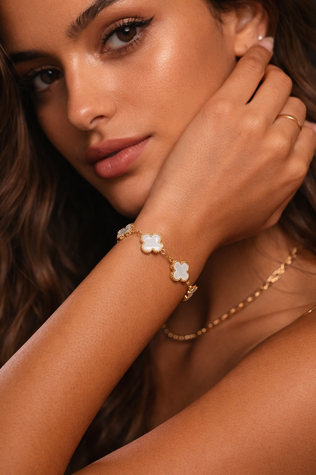 Ivory Clover Bracelet