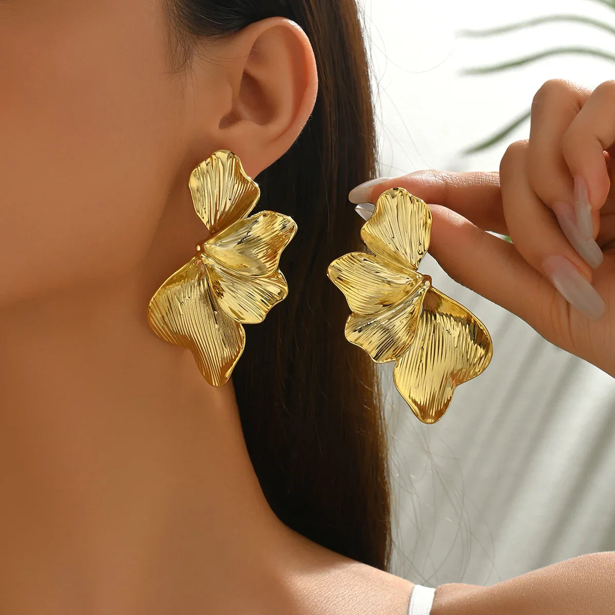 Luxe Petal Statement Earrings
