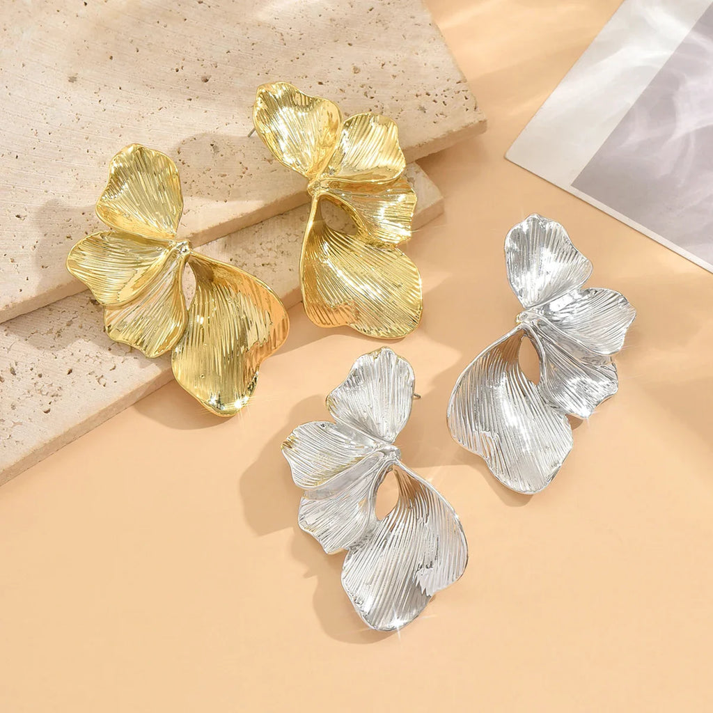 Luxe Petal Statement Earrings