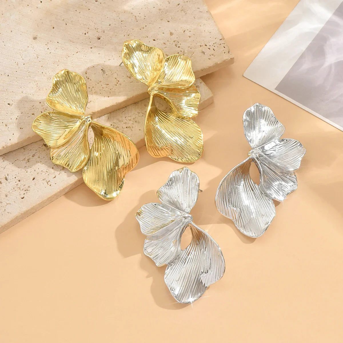 Luxe Petal Statement Earrings