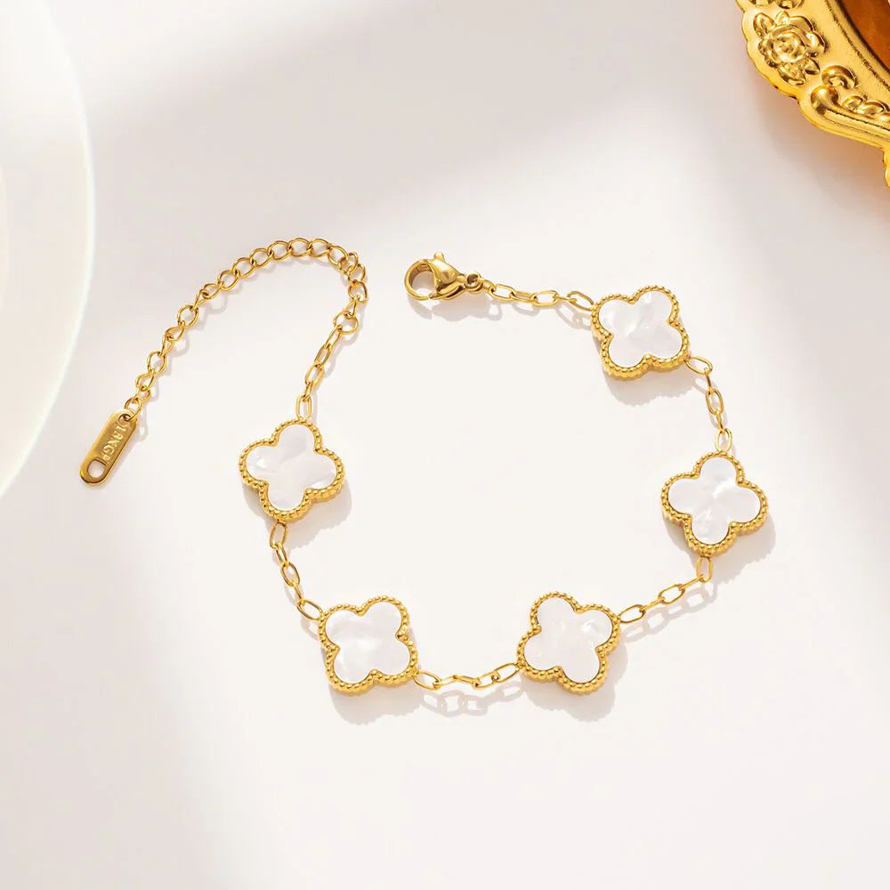 Ivory Clover Bracelet