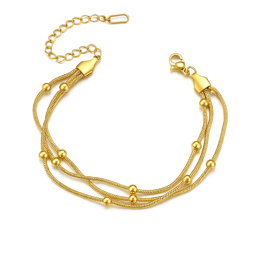 Auric Trinity Bead Bracelet