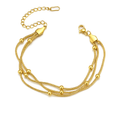 Auric Trinity Bead Bracelet
